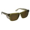 FRONTSIDE SAFETY GLASSES POLARISED SMOKE LENS WITH KHAKI FRAME
