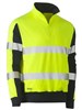 BISLEY TAPED HI VIS CONTRAST STRETCHY 14 ZIP PULLOVER 