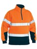 BISLEY TAPED HI VIS 14 ZIP FLEECE PULLOVER 