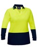 BISLEY WOMENS HI VIS V NECK POLO