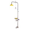 PRATT COMBINATION SHOWER WITH TRIPLE NOZZLE EYE  FACE WASH WITH BOWL  FOOR TREADLE