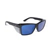 BOLLE STKS 420 SAFETY GLASSES COBALT MIRROR POLARISED LENS WITH BLACK FRAME