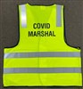 COVID MARSHAL HI VIS TAPED SAFETY VEST