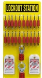 20LOCK BOARD WITH BRADY SAFETY PADLOCKS