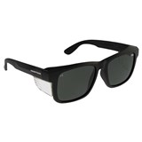 FRONTSIDE SAFETY GLASSES POLARISED SMOKE LENS BLACK FRAME