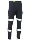 BISLEY FLX  MOVE TAPED STRETCH DENIM CARGO CUFFED PANTS