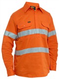 BISLEY TAPED HI VIS COOL LIGHTWEIGHT CLOSED FRONT SHIRT