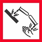 DANGEROUS GOODS GHS DECAL CORROSIVE SIGN