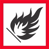 DANGEROUS GOODS GHS DECAL FLAMMABLE SIGN