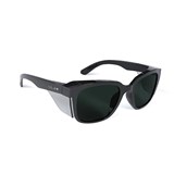 BOLLE STKS 410 SAFETY GLASSES POLARIZED SMOKE LENS WITH BLACK GLOSS FRAME