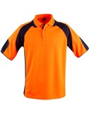 AIW UNISEX COOLDRY HIVIS MINI WAFFLE SAFETY POLO