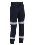 AIW UNISEX COTTON STRETCH DRILL CUFFED WORK PANTS WITH TAPE